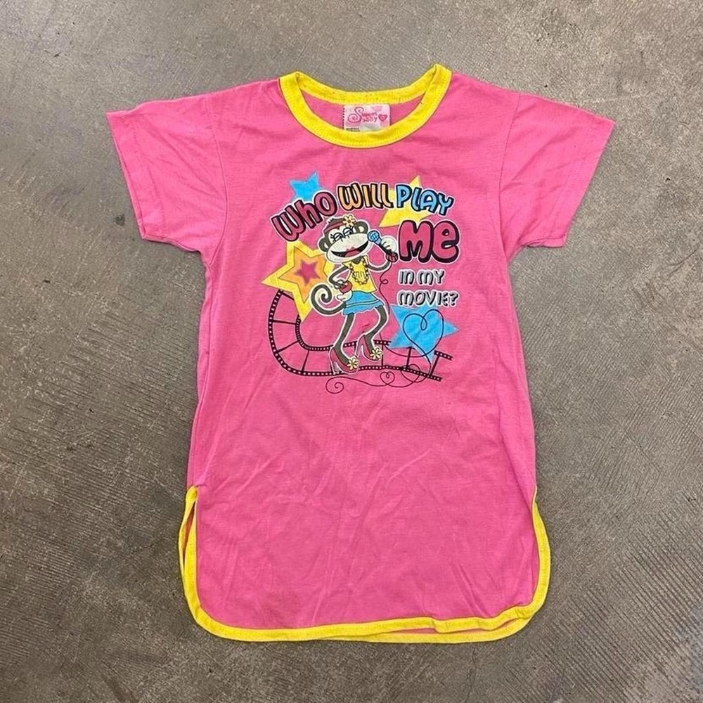 Y2K Bobby Jack Sweet Sassy Monkey Who Will Play Me Movie Kids Girls Shirt Size 4